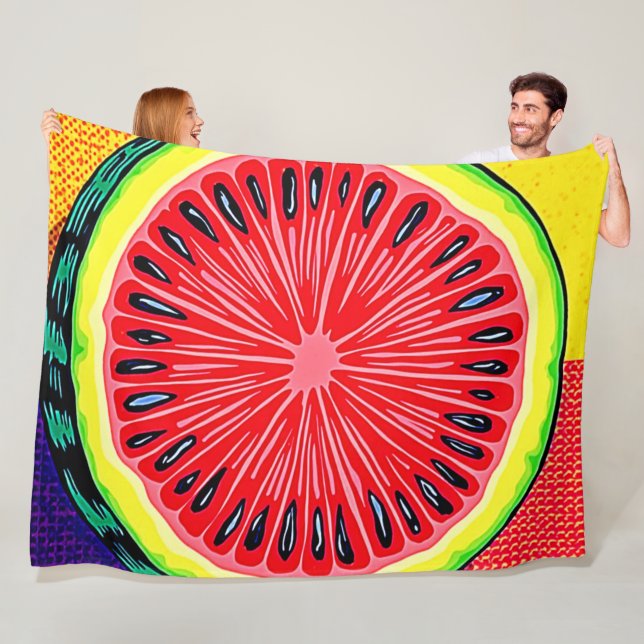 Cobertor De Velo Vibrant Watermelon Pop Art (In Situ)