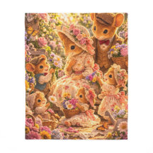 Victorian Mouse Family Cottage Garden Cottagecore 