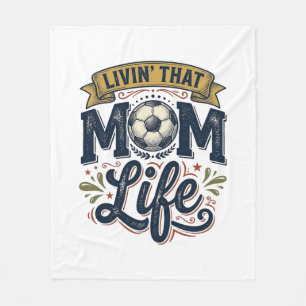 Cobertor De Velo Vida de Mãe de Futebol Camisa de Desenho de Gravur