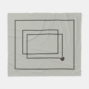 Cobertor De Velo Vida marinha japonesa monocromo neutro em bege lit