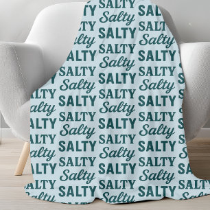 Cobertor De Velo Vida Salgada Gráfico Azul Teal Decorativo de Pra