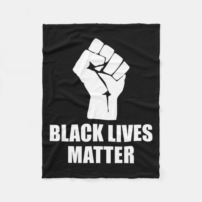 Cobertor De Velo Vidas Negras Blm Direitos Humanos Mês da História  (Frente)