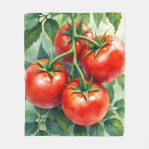 Cobertor De Velo Videira de Tomate Maduro Aquarela Fresca