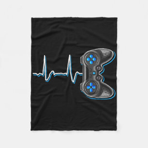 Cobertor De Velo Video Gamer Heartbeat Video Game Controller Gift K