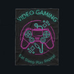 Cobertor De Velo Video Gaming Eat Sleep Play Repeat<br><div class="desc">Video Gaming Eat Sleep Play Repeat</div>