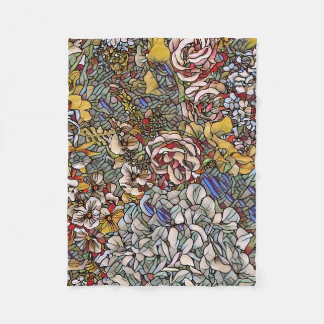 Cobertor De Velo Vidro Arrefecido Floral Botânico (Frente)