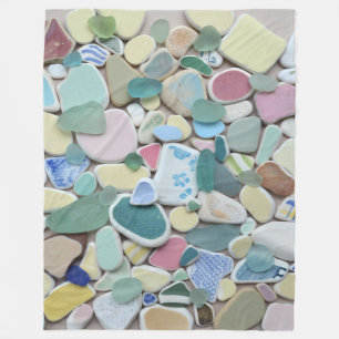 Cobertor De Velo Vidro do mar, pastel azul do aqua da cerâmica de