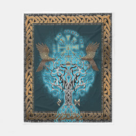 Cobertor De Velo Viking Compass Yggdrasil