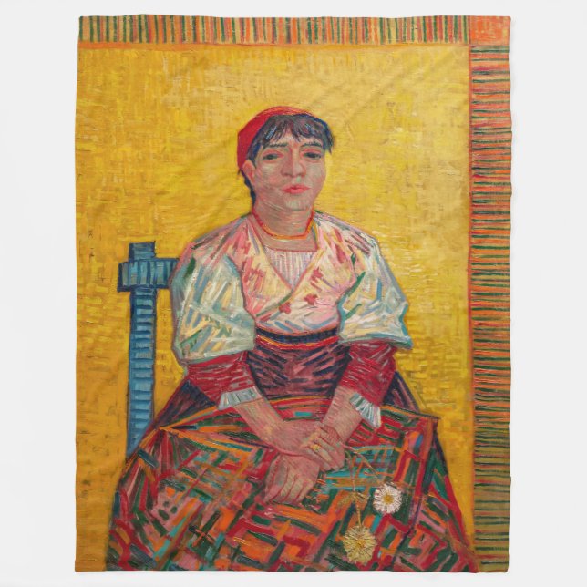 Cobertor De Velo Vincent Van Gogh - A Mulher Italiana (Frente)