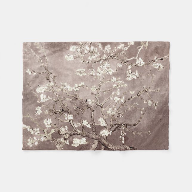 Cobertor De Velo Vincent Van Gogh Almond Blossoms Beige Taupe (Frente (Horizontal))