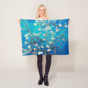 Cobertor De Velo Vincent Van Gogh Almond Blossoms Turquesa Brilhant