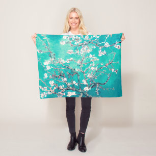 Cobertor De Velo Vincent Van Gogh Almond Blossoms Turquoise