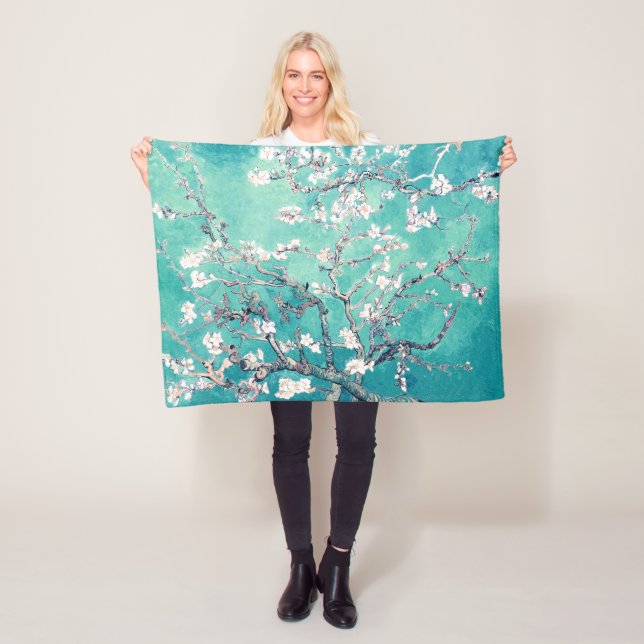 Cobertor De Velo Vincent Van Gogh Almond Blossoms Turquoise (In Situ)