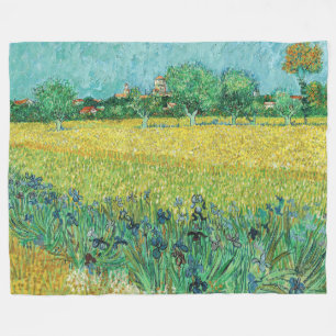 Cobertor De Velo Vincent van Gogh - Campo com irlandeses perto de A
