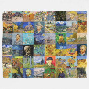 Cobertor De Velo Vincent van Gogh - Masterworks Mosaic Patchwork
