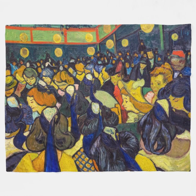 Cobertor De Velo Vincent van Gogh - O salão de baile em Arles (Frente (Horizontal))