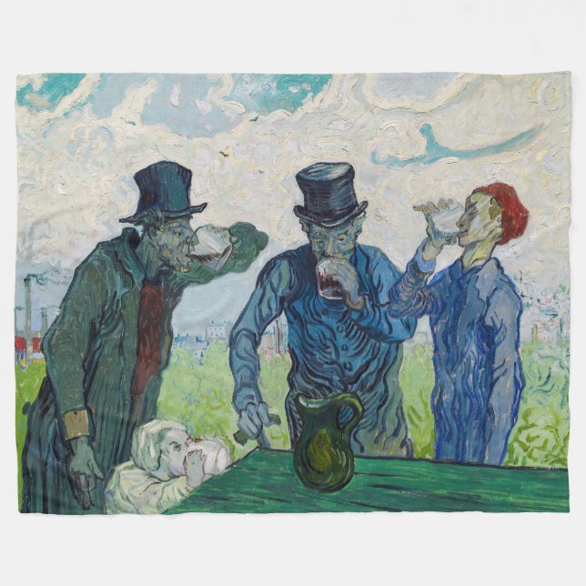 Cobertor De Velo Vincent van Gogh - Os Bebidas, depois de Daumier (Frente (Horizontal))