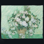 Cobertor De Velo Vincent van Gogh - Rosas<br><div class="desc">Rosas / Vida Estática: Vaso com Rosas Rosa - Vincent van Gogh,  Óleo na Canvas,  1890</div>