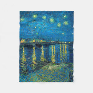 Cobertor De Velo Vincent Van Gogh Starry Night Over the Rhone