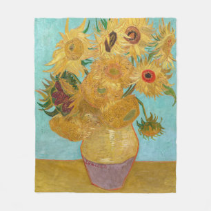 Cobertor De Velo Vincent Van Gogh - Vase com Doze Girassóis