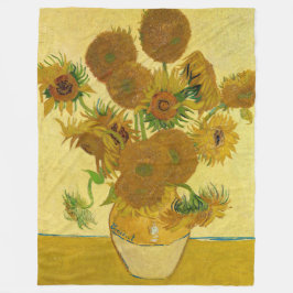 Cobertor De Velo Vincent van Gogh - Vase com Quinze Girassóis