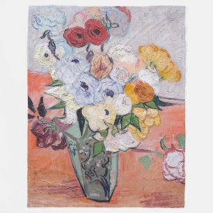 Cobertor De Velo Vincent van Gogh - Vase com Rosas e Anêmonas