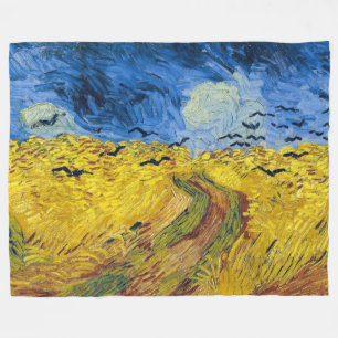 Cobertor De Velo Vincent van Gogh - Wheatfield com Crows