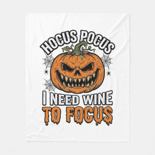 Cobertor De Velo Vinho Hocus Pocus Abóbora Camisa de Halloween Desi