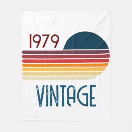 Cobertor De Velo Vintage 1979 Retro Stripe Sun
