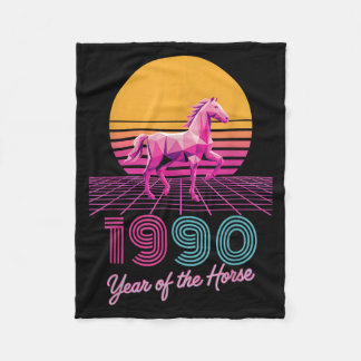 Cobertor De Velo Vintage 1990 Ano do Cavalo Lunar Cavaleiro Cny Zod