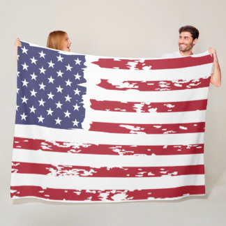 Cobertor De Velo Vintage American Flag Fleece Blanket