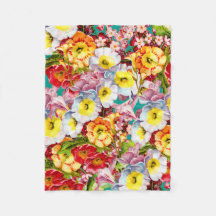 Vintage Art Floral Pattern Spring Flowers Primrose