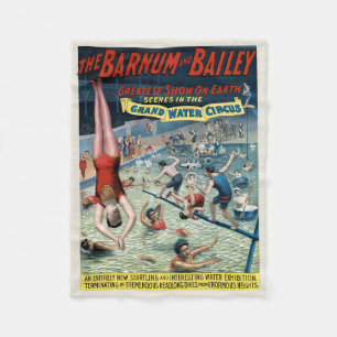 Cobertor De Velo Vintage Barnum & Bailey Circus Poster