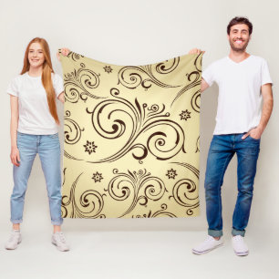 Cobertor De Velo Vintage Barroco Fleece Blanket