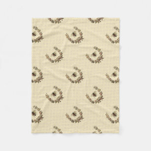 Cobertor De Velo Vintage Bee Wreath