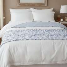 Vintage Blue Floral Toile Elegant