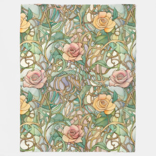 Cobertor De Velo Vintage blush roses rosa art nouveau padrão