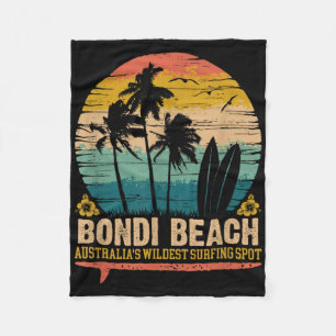 Cobertor De Velo Vintage Bondi Beach, Australias Wildest Surfing Sp