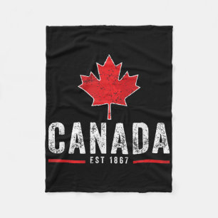 Cobertor De Velo Vintage Canada Est 1867 Patriotic Proud M.