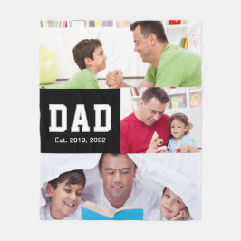 Cobertor De Velo Vintage Dad Established Gift Text 3 Photo 