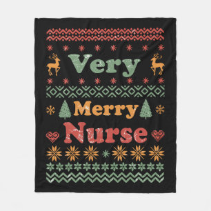 Cobertor De Velo Vintage de uma enfermeira de suéter de Natal Feia