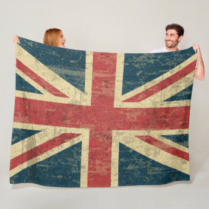 Cobertor De Velo Vintage de Union Jack afligido