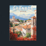 Cobertor De Velo Vintage de Viagem de Espanha de Granada<br><div class="desc">Granada retro vetor viagem design. Granada é uma cidade na região Andaluzia,  do sul da Espanha,  nos sopés das montanhas de Sierra Nevada.</div>