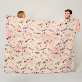 Cobertor De Velo Vintage Dragonflies Series Design 3