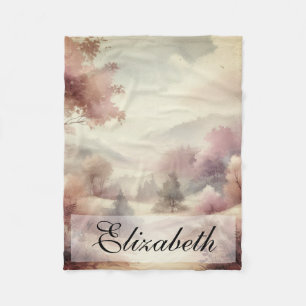 Cobertor De Velo Vintage Fall deixa cores neutras de paisagem