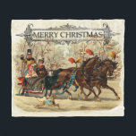 Cobertor De Velo Vintage Family Christmas<br><div class="desc">Viagem de Natal da família Vintage — Feliz Natal!</div>