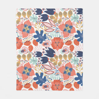 Cobertor De Velo Vintage floral brilhante: estilo escandinavo.