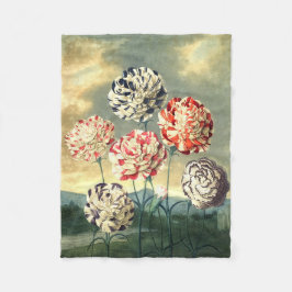 Cobertor De Velo Vintage Floral Fleece Blanket