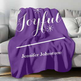 Cobertor De Velo Vintage Glam Joyful Personful Name Cute Purple