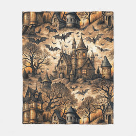 Cobertor De Velo Vintage Haunted House